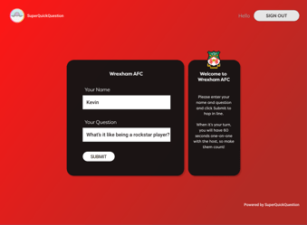 SQQ - Wrexham Guest - Question Submission SQQ - Wrexham Guest - Question Submission